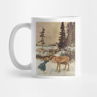 Vintage Fairy Tale, Gerda and the Reindeer by Edmund Dulac Mug